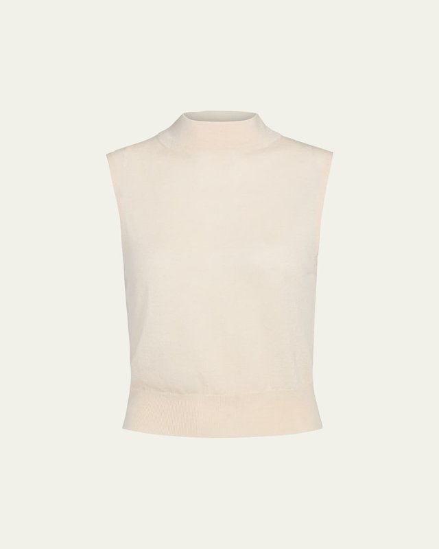 Sleeveless Mock-Neck Top